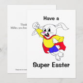 Paaskonijn Hero-Kaart Feestdagenkaart (Voorkant / Achterkant)