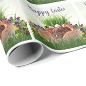 Paaskonijn in de holidesholiday cadeaupapier (Rol Hoek)