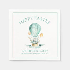 Paaskonijn in een luchtballon Napkins Servet