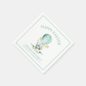 Paaskonijn in een luchtballon Napkins Servet (Hoek)