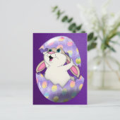 PAASKONIJN IN EI FEESTDAGENKAART (Staand voorkant)