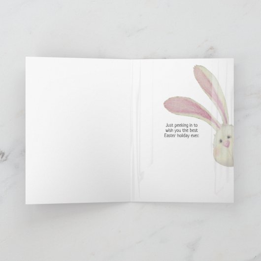 Paaskonijn in het raam kaart (Binnen)