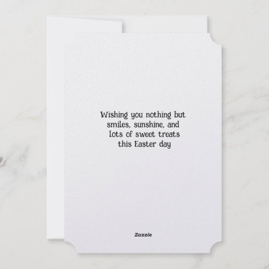 Paaskonijn in krans Broer en schoonzus Feestdagenkaart (Achterkant)