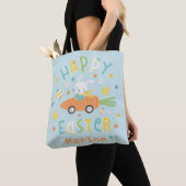 Paaskonijn in wortelwagen tote bag (Dichtbij)