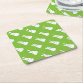 Paaskonijn Kartonnen Onderzetters (Schuin)