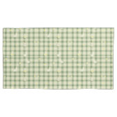 Paaskonijn Kip Groen geruite Patroon Kussensloop (Voorkant-Links)