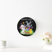 Paaskonijn, lamsvlees en baksteen Acrylklok. Ronde Klok (Huis)