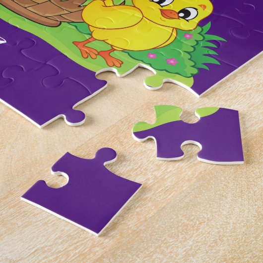 Paaskonijn, lamsvlees en kuikenpuzzels op maat ges legpuzzel (Zijkant)