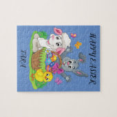 Paaskonijn, lamsvlees en kuikenpuzzels op maat ges legpuzzel (Horizontaal)