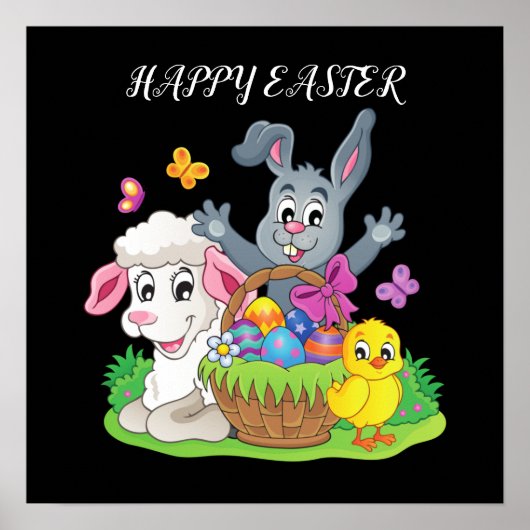 Paaskonijn, lamsvlees en poster. poster (Voorkant)