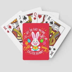 Paaskonijn liefhebber cadeaus pokerkaarten