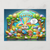 Paaskonijn magisch land feestdagenkaart (Voorkant)