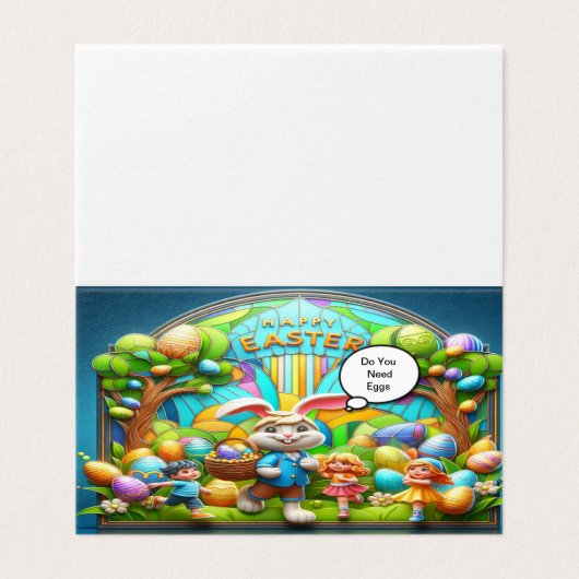 Paaskonijn magisch land kaart (Buitenkant ongevouwen)