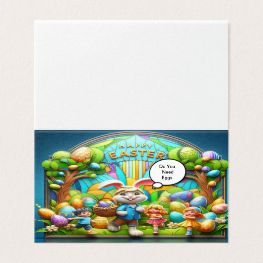 Paaskonijn magisch land kaart (Buitenkant ongevouwen)