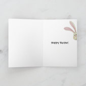 Paaskonijn met een wortel feestdagen kaart (Binnen)