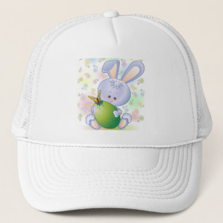 Paaskonijn met eieren en bloemen trucker pet