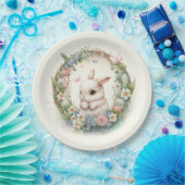 Paaskonijn met feestdag papieren bordje (Feest)