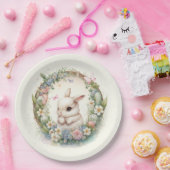 Paaskonijn met feestdag papieren bordje (Feest)