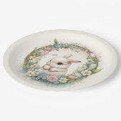 Paaskonijn met feestdag papieren bordje (Gekanteld)