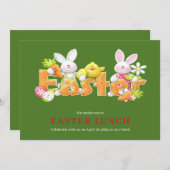 Paaskonijn met grappige Wenskaarten Kaart (Voorkant / Achterkant)