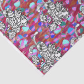 Paaskonijn met rode eieren tissuepapier (Detail)