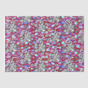 Paaskonijn met rode eieren tissuepapier