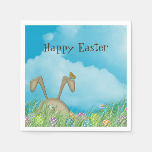 Paaskonijn met vlinder servet