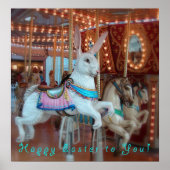 Paaskonijn op Merry-Go-Round Poster (Voorkant)