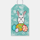 Paaskonijn op paaseieren cadeaulabel (Achterkant)