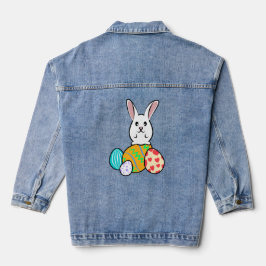 Paaskonijn op paaseieren denim jacket