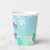 Paaskonijn op paaseieren papieren bekers (Rechts)