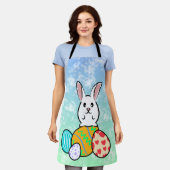 Paaskonijn op paaseieren schort (Gedragen)