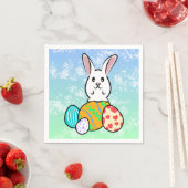 Paaskonijn op paaseieren servet (Insitu)