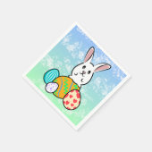 Paaskonijn op paaseieren servet (Hoek)