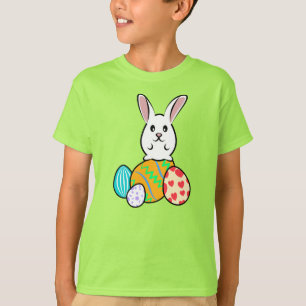 Paaskonijn op paaseieren t-shirt