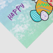 Paaskonijn op paaseieren tissuepapier (Detail)