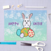 Paaskonijn op paaseieren tissuepapier (Craft)