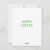 Paaskonijn op weide, feestdagen in de lente feestdagenkaart (Achterkant)