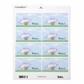 Paaskonijn Run Dank u Party Favor Gift Label (Full Sheet)