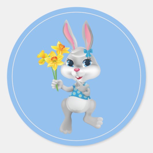paaskonijn-Sticker Ronde Sticker (Voorkant)