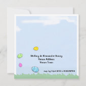 Paaskonijn Uitnodiging Paasfeest (Achterkant)