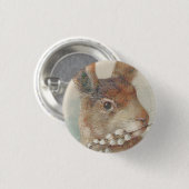  paaskonijn vierkante button 5,1 cm (Voorkant /achterkant)