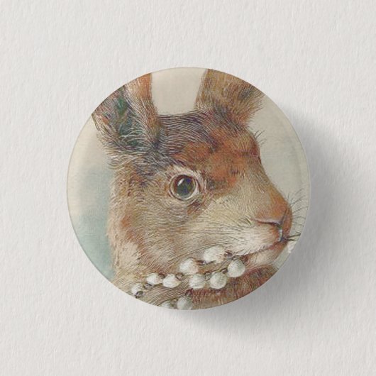  paaskonijn vierkante button 5,1 cm (Voorkant)