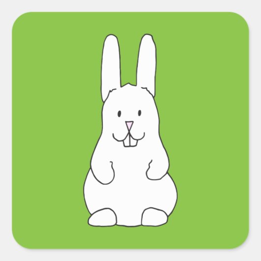 Paaskonijn Vierkante Sticker (Voorkant)