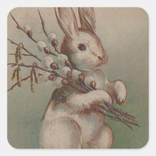 paaskonijn vierkante sticker