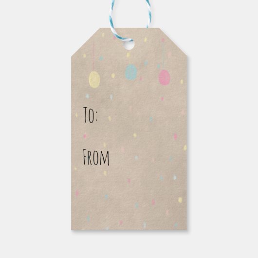 Paaskonijn (wit konijn) cadeaulabel (Achterkant)