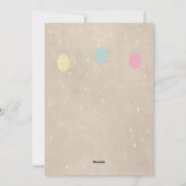 Paaskonijn (wit konijn) feestdagenkaart (Achterkant)