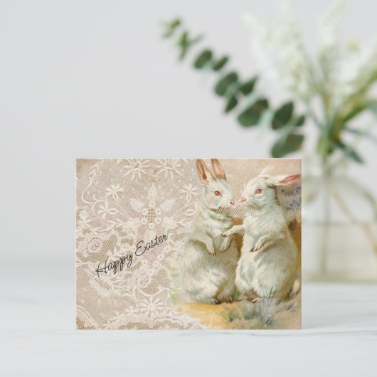  paaskonijnen briefkaart (Staand voorkant)