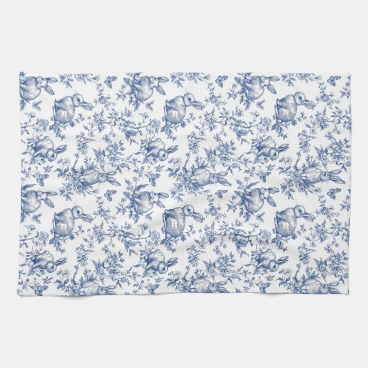 Paaskonijnen Chinoiserie Pattern Theedoek (Horizontaal)