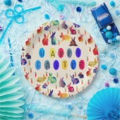 Paaskonijnen Custom Paper Borden 9 in Papieren Bordje (Feest)